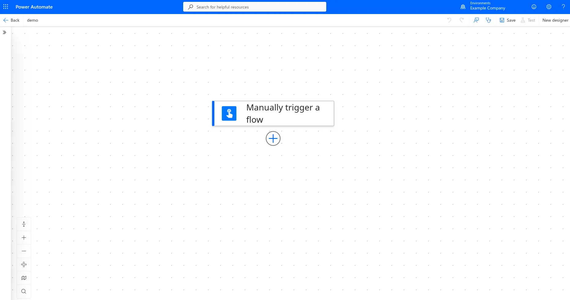 blank power automate canvas