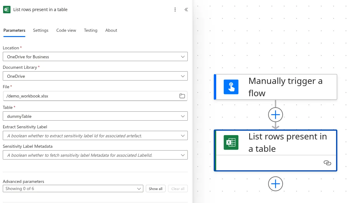 finishing the excel data retrieval action