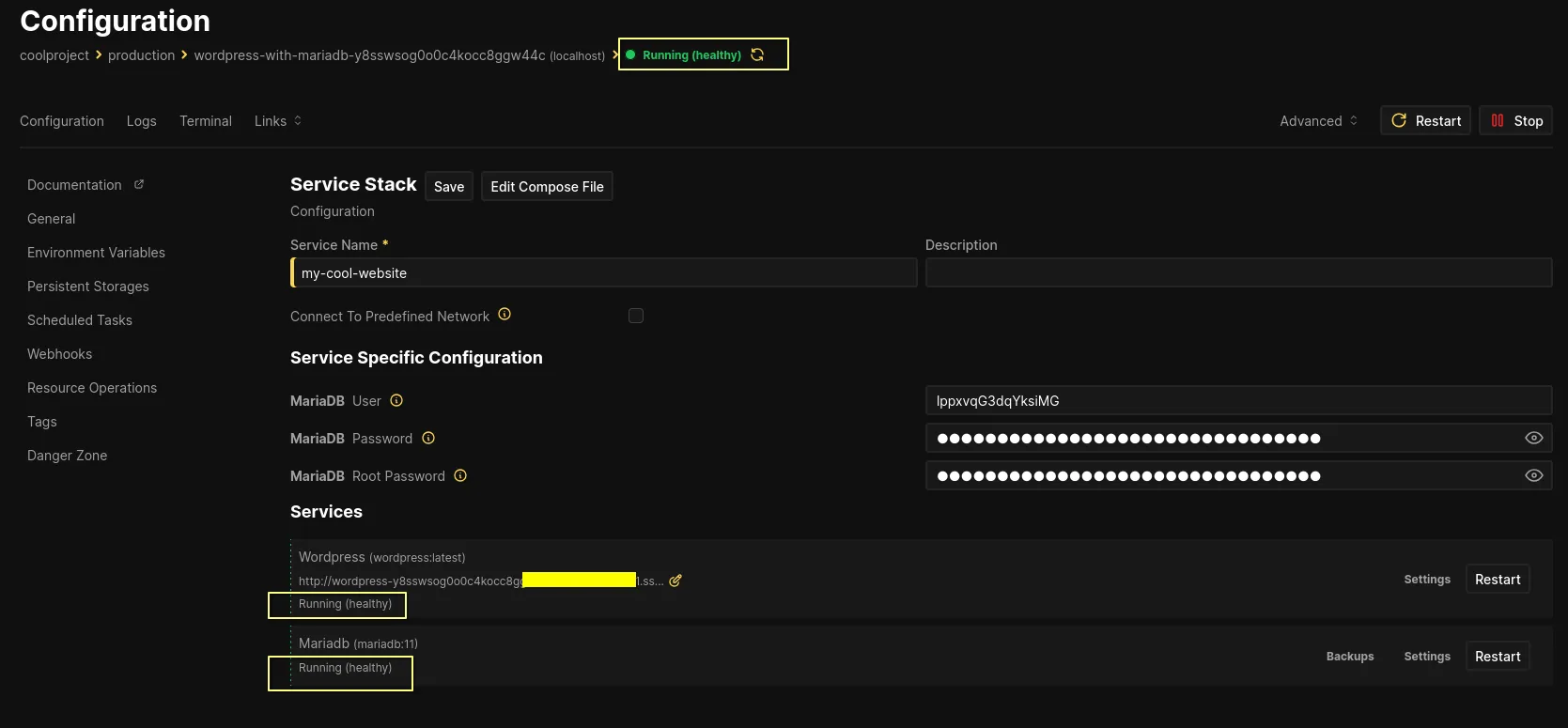 after deploying, confirming our services are healthy